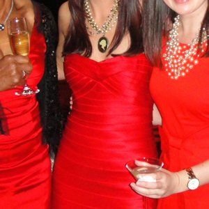 Valentines Gown! Floor Length BCBG Red Layered Fitted Dress